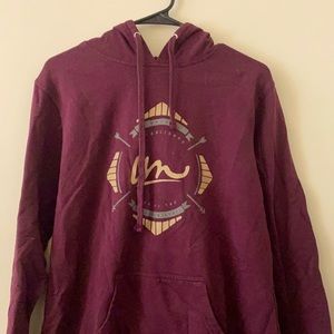 Maroon style hoodie bought from Zumiez. No rips or tears.